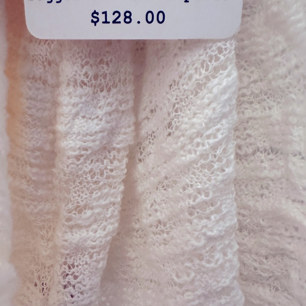 Free People White Flutter Sleeve Ruffled Blouse M - Picture 7 of 8